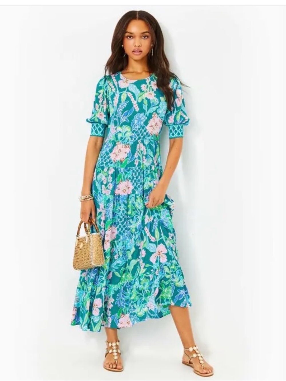 Lilly Pulitzer NWT Ameilia Midi Dress Hot On The Vine $248 Size 0